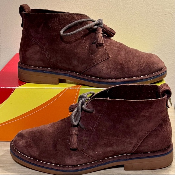 Hush Puppies Cyra Catelyn Brown Suede Lace-Up Chukka Bootie Size 8 - Picture 1 of 9